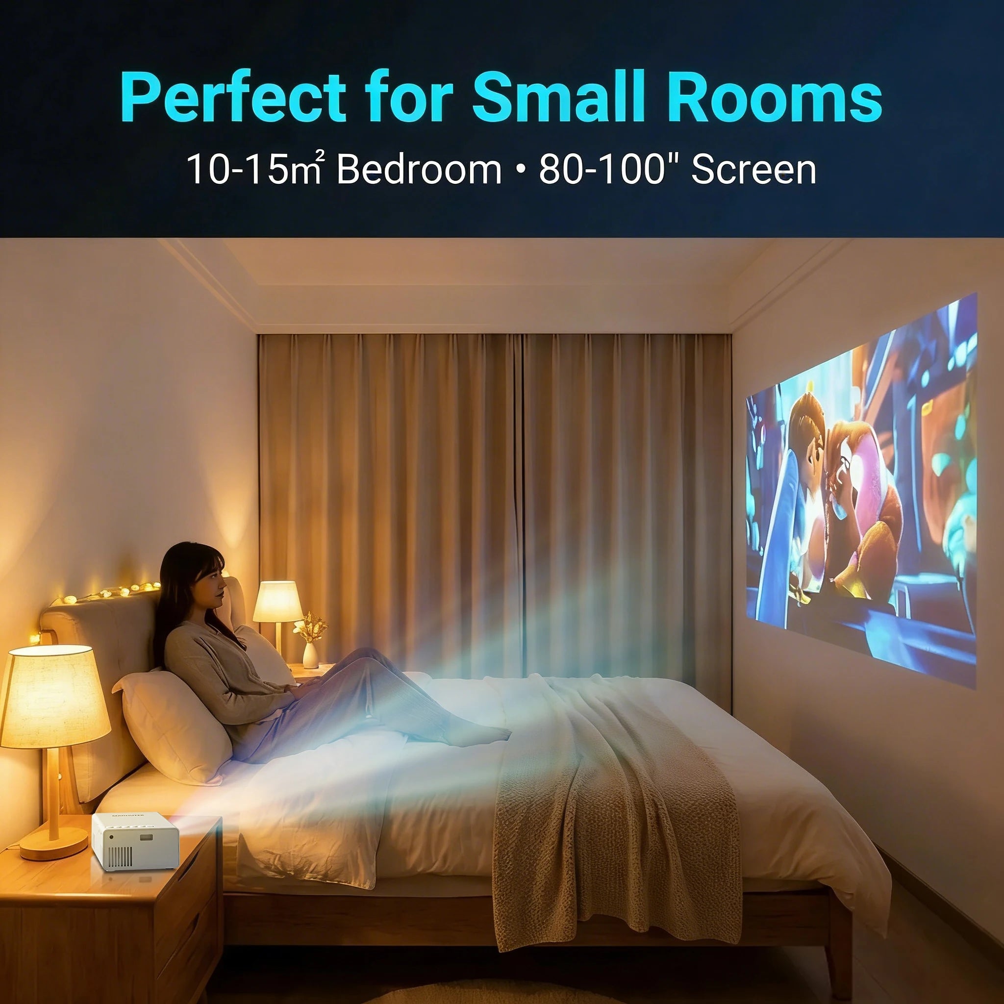 Mini USB Projector 1080p Support for Movies and Video