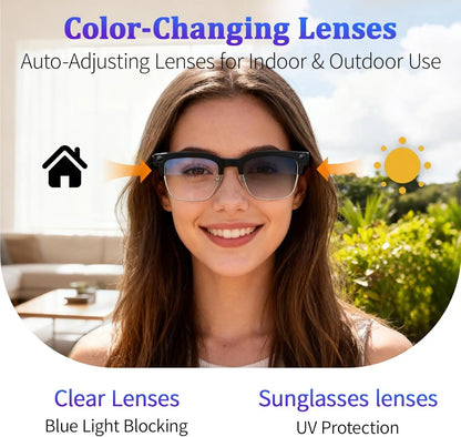 AI Camera Smart Glasses With 8MP Sony Lens & Bluetooth