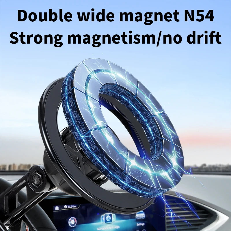 Vacuum Magnetic Car Phone Holder With Foldable Arm